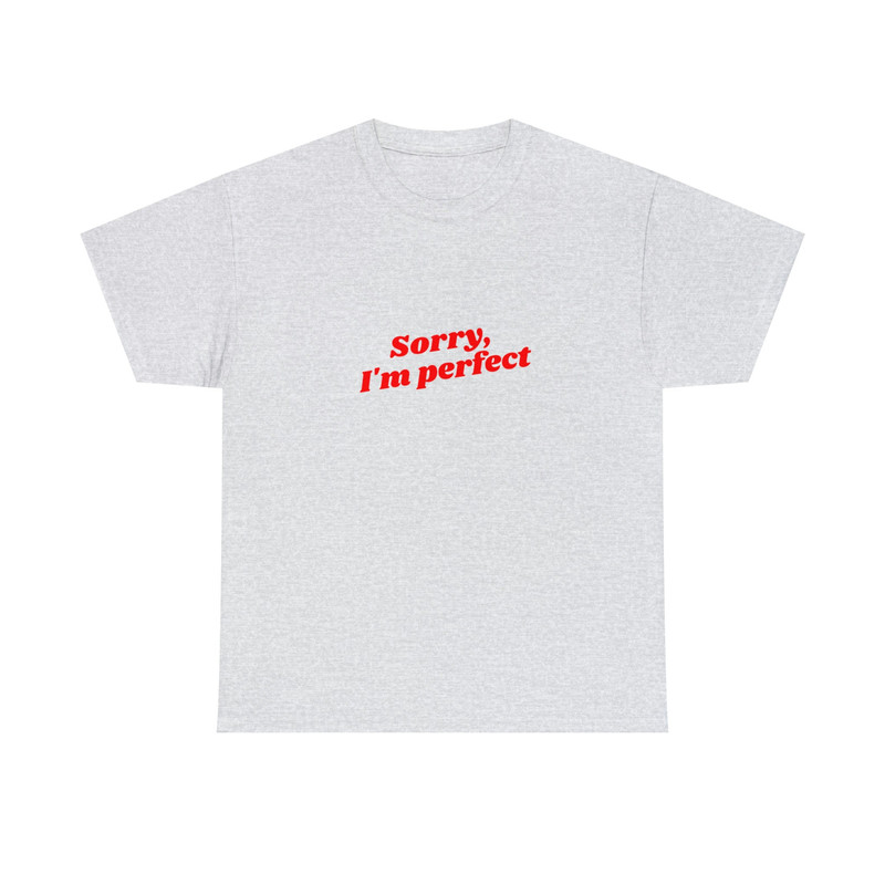 Sorry I'm Perfect - Unisex T-Shirt, Funny Shirt, Y2K Style, 2000s Style, Funny Sayings Pinterest Tee - 3.jpg