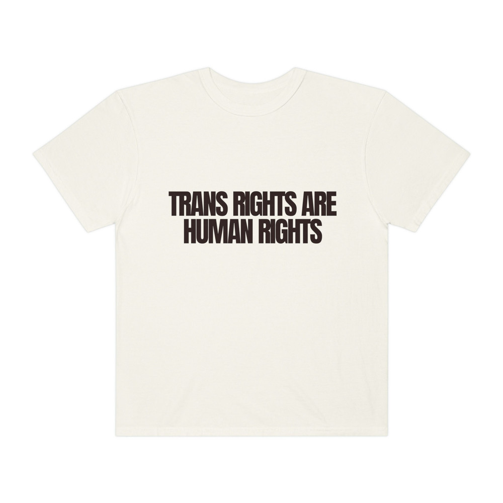 Trans Rights Are Human Rights 2 - Unisex Comfort Colors T-Shirt, Trans Kids Youth, Pride Month, LGBTQ, Transgender, Neutral Retro - 2.jpg