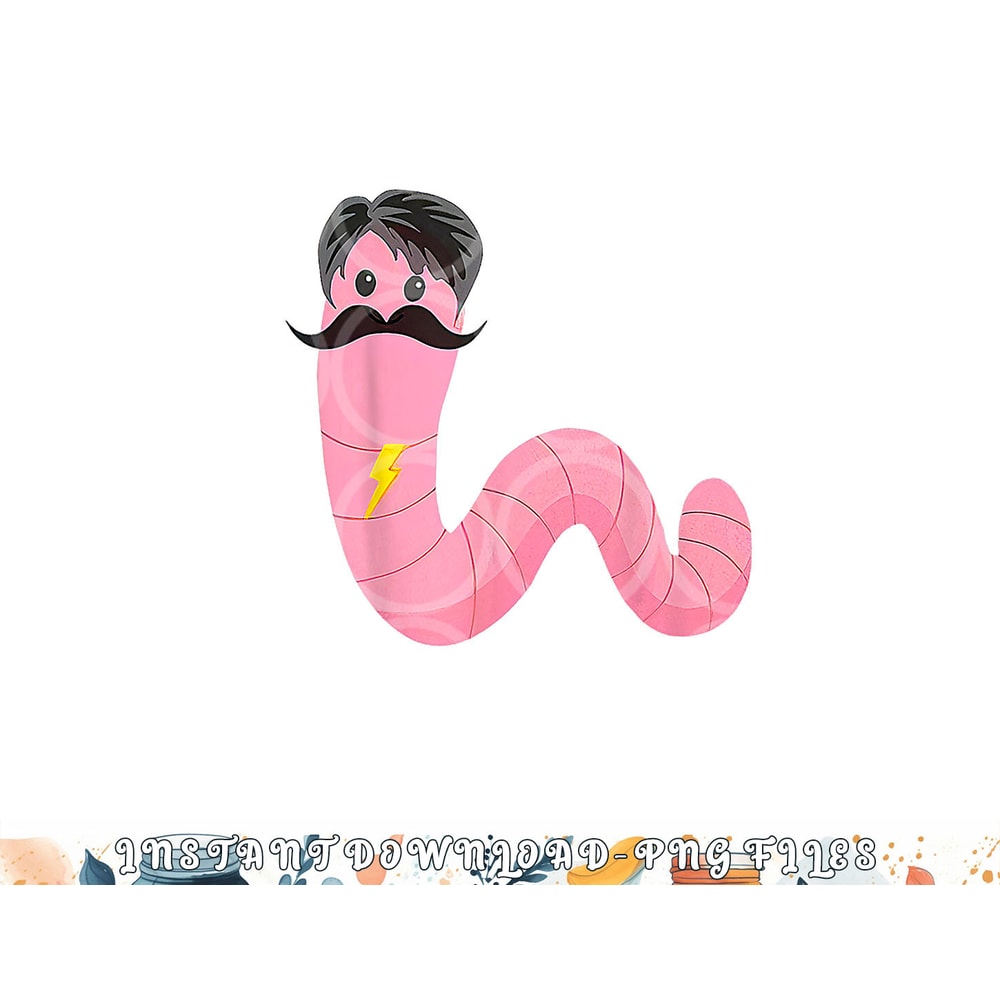 Worm With A Mustache James Tom Ariana Reality png, digital download copy.jpg