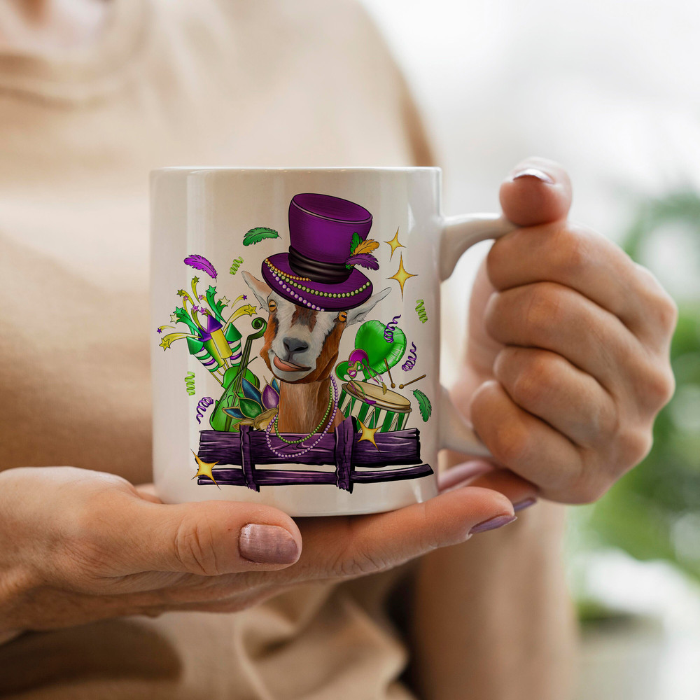 Mardi Gras Goat png sublimation design download, Happy Mardi Gras png, Mardi Gras animal png, farm animal png, sublimate designs download - 3.jpg