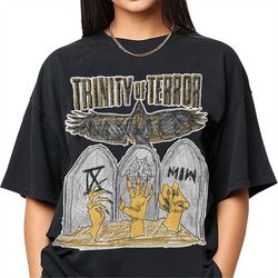 horror lover drawing t-shirt - trinity of terror design