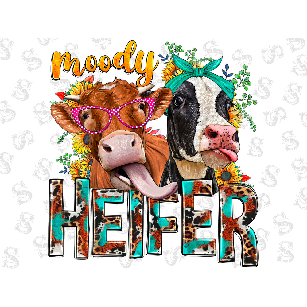 Moody Heifer png sublimate designs download, heifer cow png, hand drawn cow png, western cow png, sublimate designs download - 1.jpg