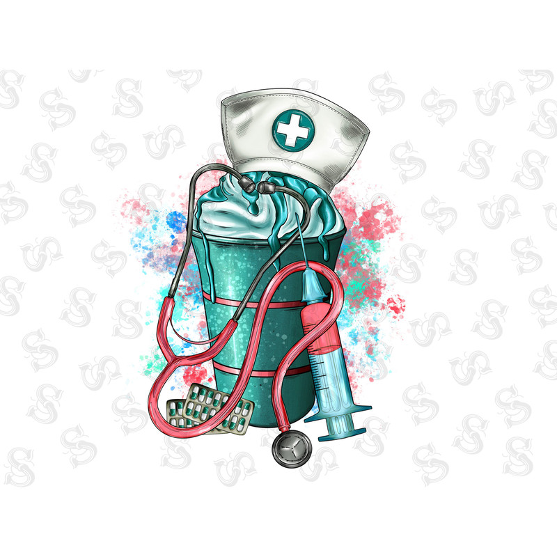 Nurse Coffee Cup Png Sublimation Design,Sitethoscope,Nurse Drink Design,Nurse Coffee,Nurse Life,Turquoise Nurse,Medicine,Digital Download - 1.jpg
