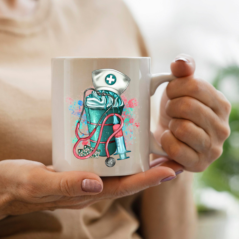 Nurse Coffee Cup Png Sublimation Design,Sitethoscope,Nurse Drink Design,Nurse Coffee,Nurse Life,Turquoise Nurse,Medicine,Digital Download - 3.jpg