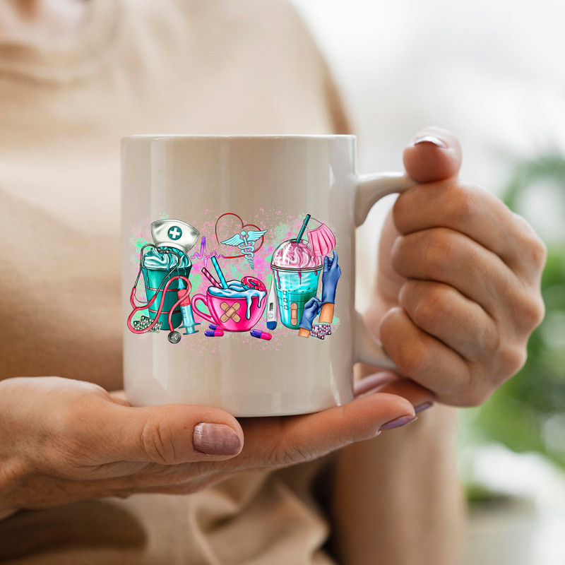 Nurse Coffee Cups Png Sublimation Design,Nurse png,Nurse Drink Design,Nurse Coffee ,Nurse Life,Pink Nurse Png,Medicine Png,Digital Download - 3.jpg