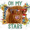 Oh My Stars Png, 4th of July, Freedom, American Flag, Cow Png, Highland Cow Png, Cow Design, Western, Digital Download, Sublimation Design - 1.jpg
