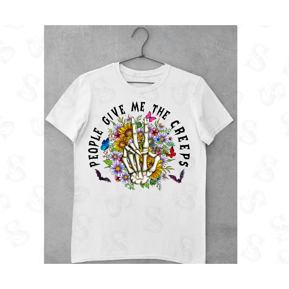 People Give Me The Creeps With Sunflowers Png,People Give Me The Creeps,Halloween,Skeleton Hand,Spooky,skeleton,People Give Me The Creeps - 2.jpg