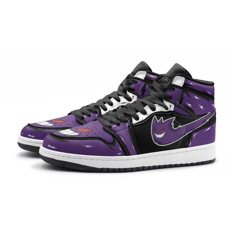 Ghost Gengar Pokemon JD1 Shoes, Ghost Gengar Pokemon Jordan 1 Shoes, Ghost Gengar Shoes, Pokemon Sneakers, Pokemon Shoes