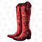 Red Cowgirl Boot  Png Sublimation Design, Western Cowgirl Png, Hand Drawn Cowgirl Boots Png, Digital Download - 1.jpg