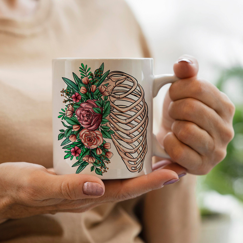 Rib Cage Flower Png Sublimation Design, Hand Drawn Skeleton Png,Skeleton Head Png,Halloween Skeleton Png,skeleton png,Halloween Png Download - 3.jpg