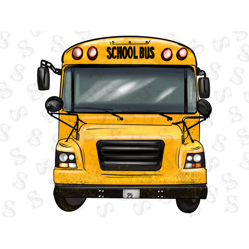 School Bus Png Sublimation Design,Western School Bus Design, School Bus Clipart,School Bu Png,Hand drawn School Bus, Digital Download - 1.jpg