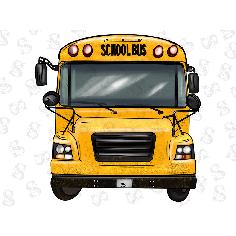 School Bus Png Sublimation Design,Western School Bus Design, School Bus Clipart,School Bu Png,Hand drawn School Bus, Digital Download - 1.jpg