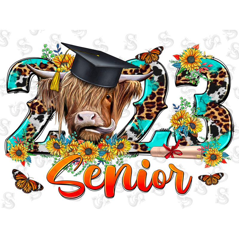 Senior 2023 Cow Png Sublimation Design, Western Senior Png, Graduation 2023 Png, Senior 2023 Clipart, Western Cow Png, Instant Download - 1.jpg