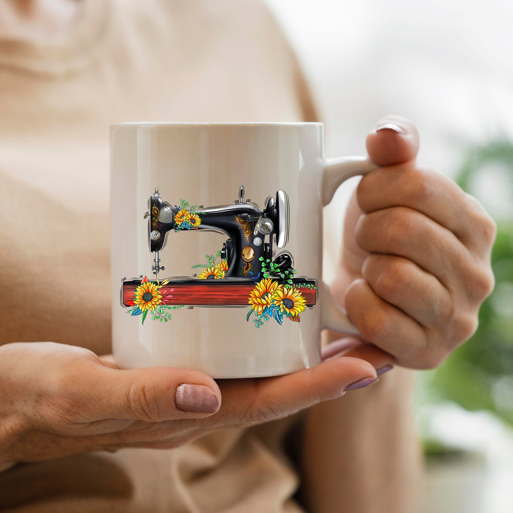 Sewing Machine With Sunflower Png, Sewing,Machine Png, Sewing Machine Png, Watercolor Floral sewing machine sublimation design downloads - 3.jpg