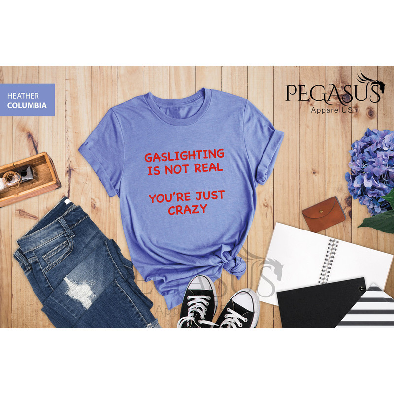 Gaslighting Is Not Real You're Just Crazy Shirt, Sarcastic Shirt, Humor Shirt, Gaslighting Shirt, Crazy Shirt, Joke Tshirt - 3.jpg