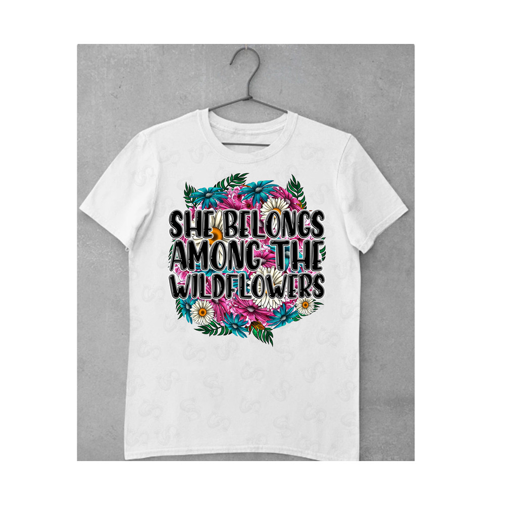 She Belongs Among The Wildflowers Png, Wildflowers PNG, Inspirational Png, Digital Design, Retro Png, Daisy, Shirt Designs, Sublimation PNG - 2.jpg