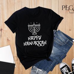 happy hanukah shirt, jewish shirt, holiday hanukkah