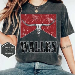 cow skull shirt, wallen comfort colors shirt, wallen western shirt, wallen sweatshirt, wallen merch, western shirt, coun