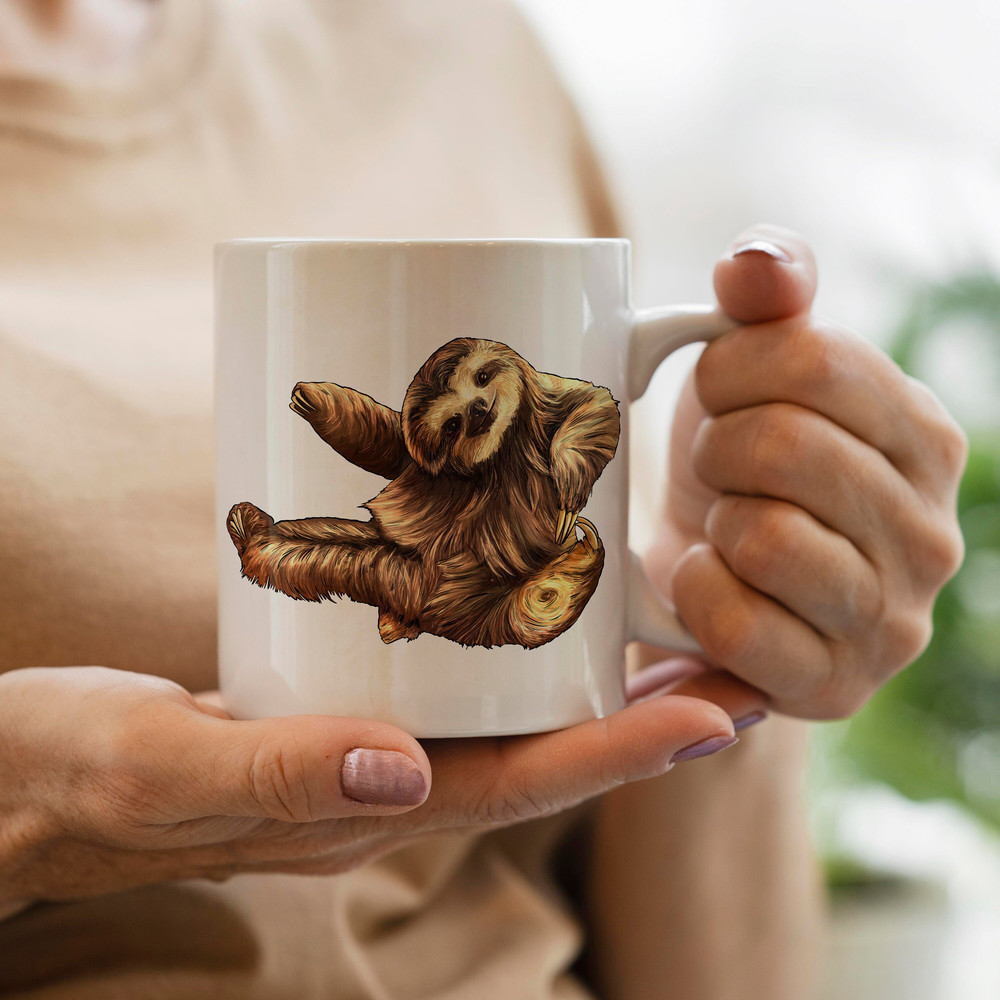 Sloth Illustrations Png Digital Download,Sloth Sublimation Png,Printable Cute Animal Png Image For Wall Art,Decoration,Craft,Scrapbook - 3.jpg
