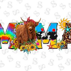 western sunflower blessed mom png, mothers day pn