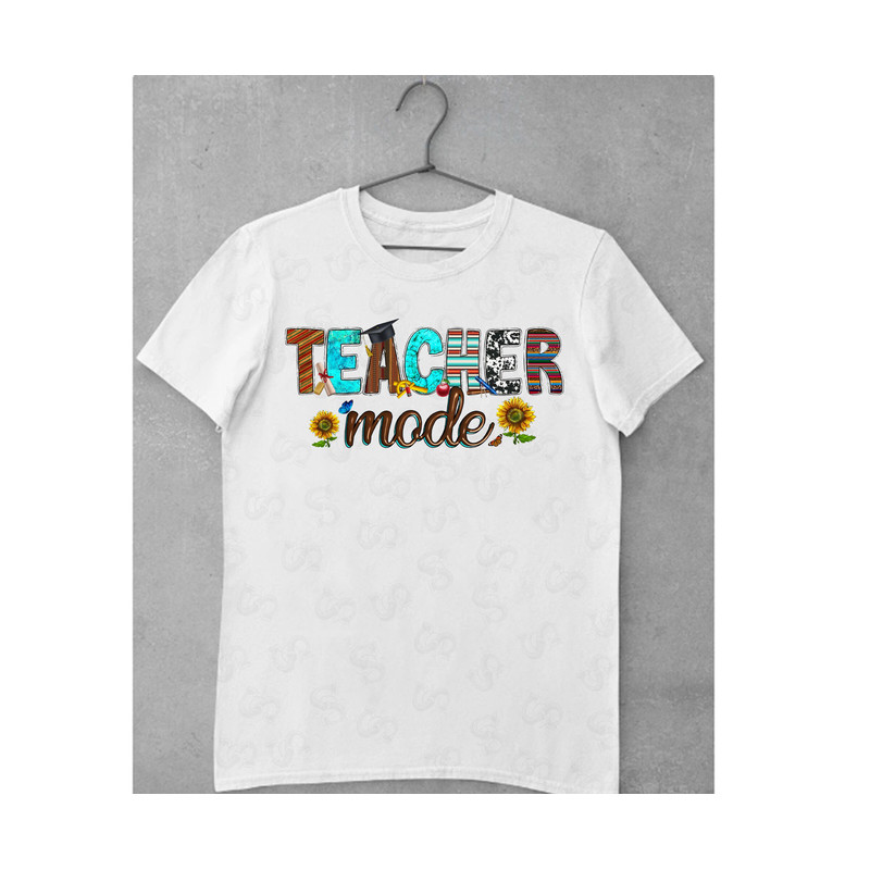 Teacher Mode Png Sublimation Design,Western Png,Best Teacher Png, Back To School Png, Sunflower Teacher Png, Apple Png, Digital Download - 2.jpg