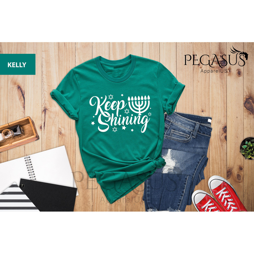 Keep Shining Shirt, Happy Hanukah Shirt, Jewish Shirt, Holiday Hanukkah Shirt, Jewish Gift Menorah, Jewish Saying Shirt, Hanukkah Gift Shirt - 5.jpg