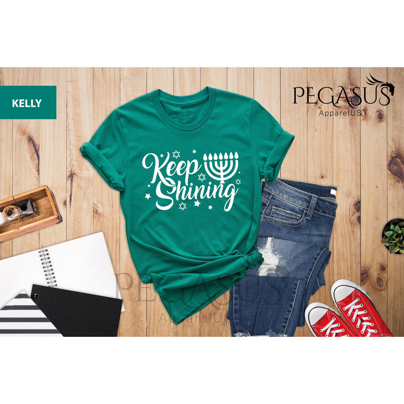 Keep Shining Shirt, Happy Hanukah Shirt, Jewish Shirt, Holiday Hanukkah Shirt, Jewish Gift Menorah, Jewish Saying Shirt, Hanukkah Gift Shirt - 5.jpg