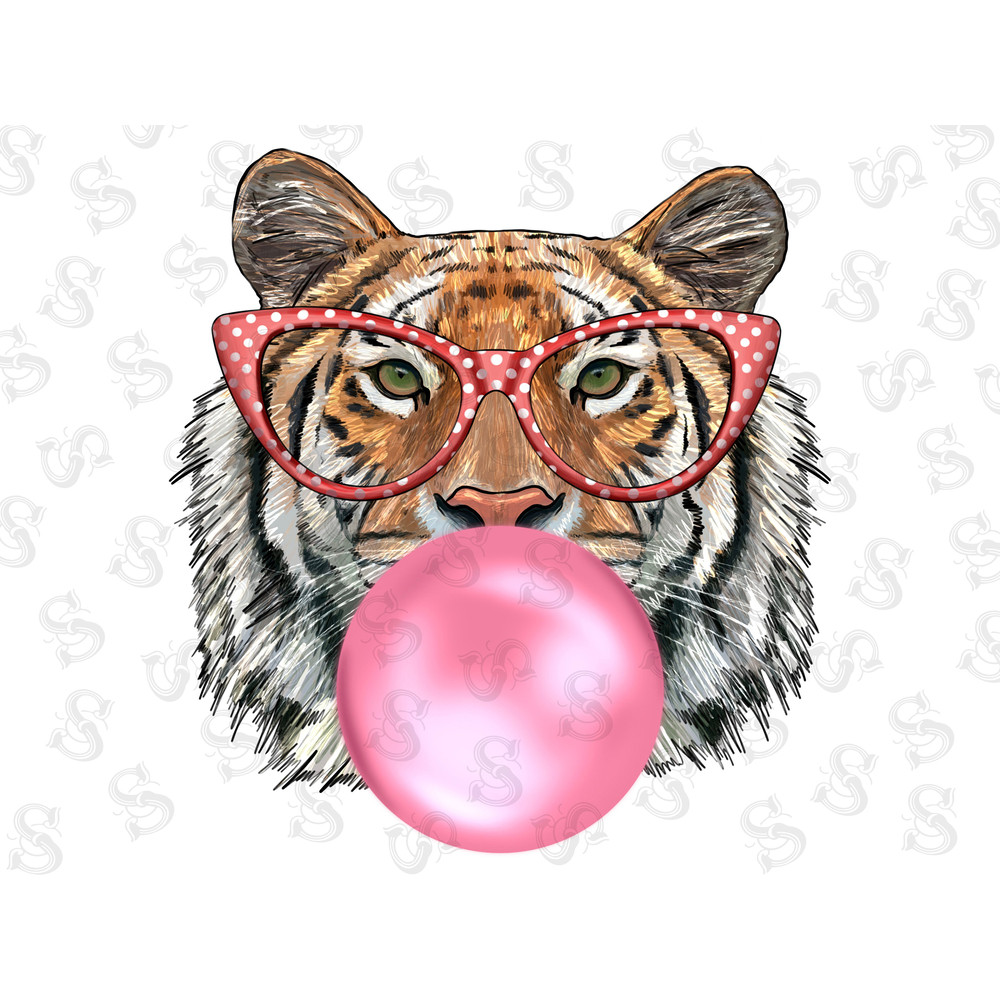 Tiger Bubblegum Png Sublimation Design,Tiger Png,Tiger Face Png,Tiger Bubblegum Png,Tiger Portrait Png,Tiger Love,TigerPng,Instant Download - 1.jpg