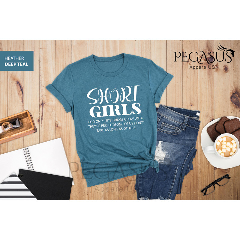 Short Girls Shirt, God Only Lets Things Grow, Funny Saying Shirt, Short Girl Gift, Gift For Short Friend, Short Girl Shirt - 5.jpg