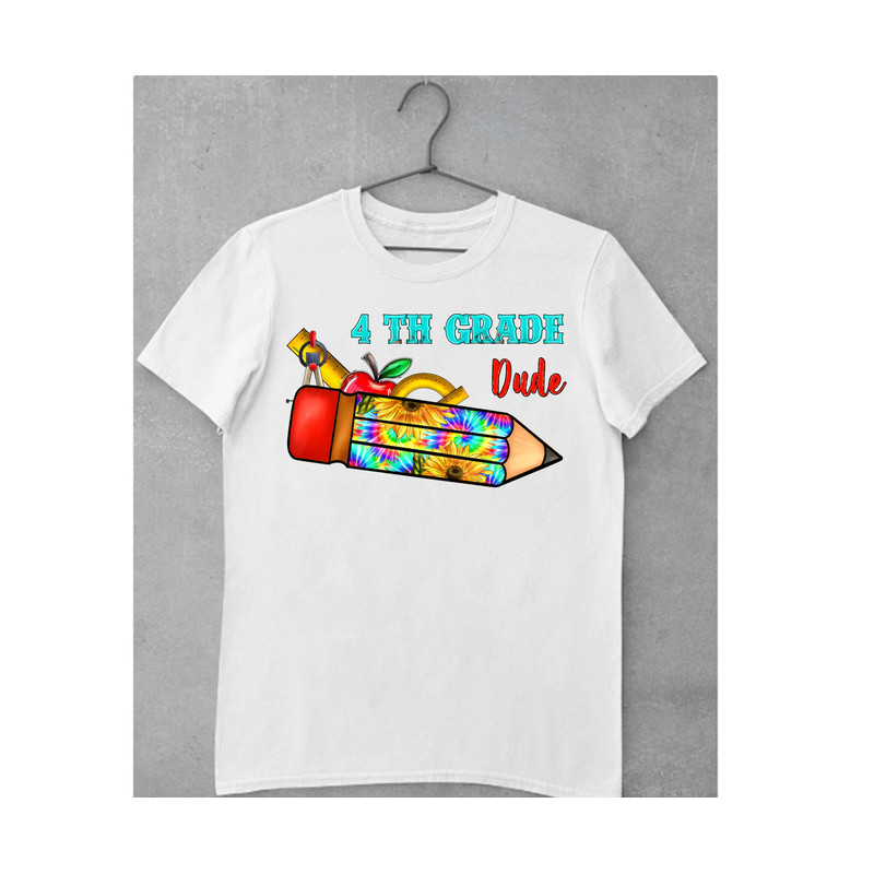 Western 4th Grade Dude Png Sublimation Design, School Png, Fourth Grade Png,Back to School Png, 4th Grade Png, Tie Dye Png, Digital Download - 2.jpg