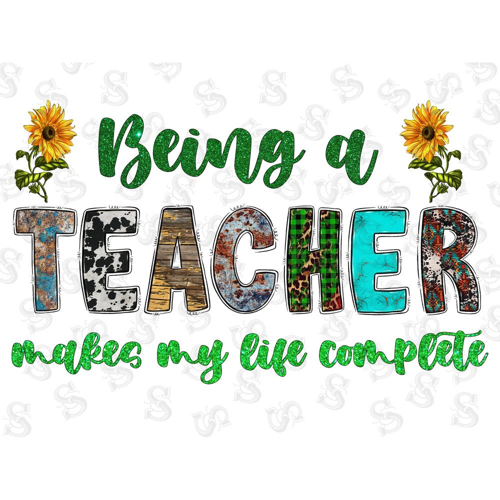Western Being A Teacher makes My Life Complete Png Sublimation Design, Leopard Cowhide Teacher Png, Teacher Apple Png, Teacher Png Downloads - 1.jpg