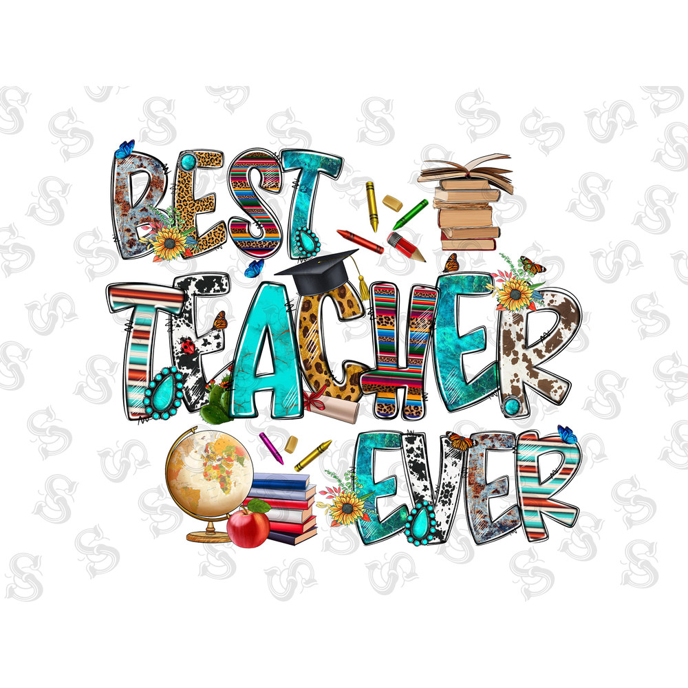 Western Best Teacher Ever Png Sublimation Design,Best Teacher Ever Png,Western Png,Teacher Png,Apple Png,Best Teacher Png,Digital Download - 1.jpg