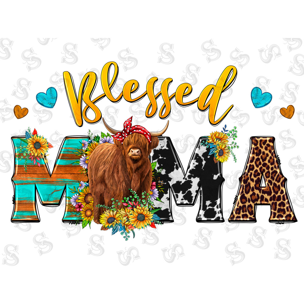 Western Blessed Cow Mama Png, Blessed Mama Png, Cow Mama Png, Blessed Mom Png, Cow Mom Png Sublimation Designs Download, Digital Download - 1.jpg