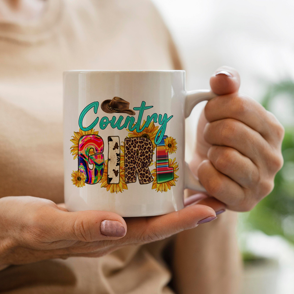 Western Country Girl Png, Country Girl With Cowboy Hat And Sunflowers Png, Leopard And Cowhide Country Girl Png Digital Downloads - 3.jpg