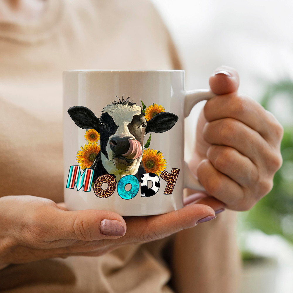 Western Moody Cow Png Sublimation Design, Cow Png, Sunflowers Cow Png, Cow Face Png, Western Cow Png, Animal Png, Digital Download - 3.jpg