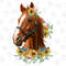Western Quarter Horse With Sunflower Bouquet Png, Quarter Horse Png Sublimation Design,Quarter Horse Png, Watercolor Horse Png, Digital Png - 1.jpg