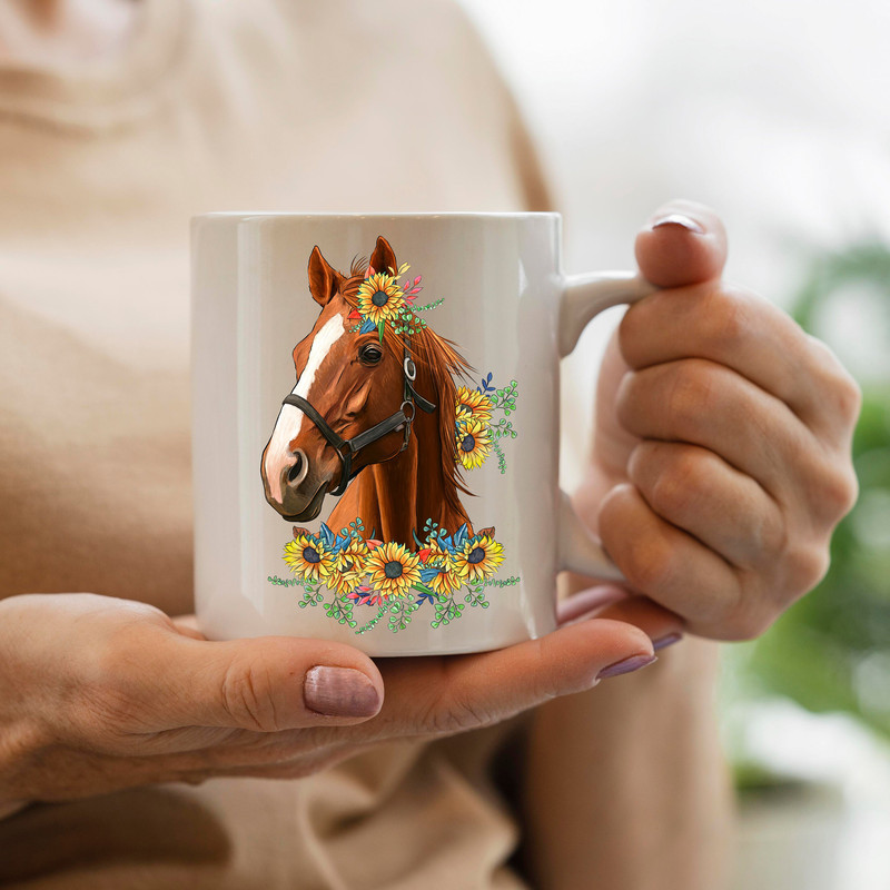 Western Quarter Horse With Sunflower Bouquet Png, Quarter Horse Png Sublimation Design,Quarter Horse Png, Watercolor Horse Png, Digital Png - 3.jpg
