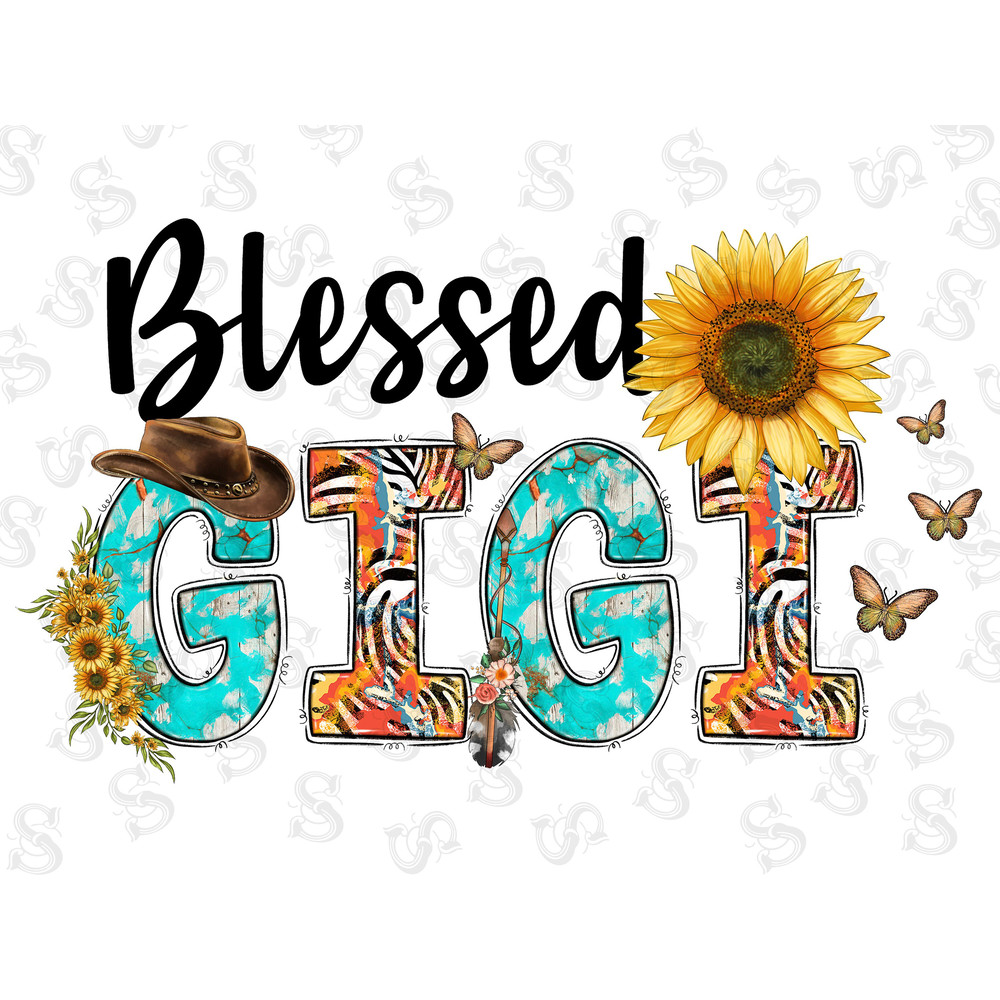 Western Sunflower Blessed Gigi Png, Mother's Day Png, Blessed Gigi Png, Gigi Sublimation Design, Gigi PNG, Sublimation Design - 1.jpg