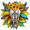 Western Sunflower Bull Skull Sublimation Design,Hand Drawn Bull Skull,Arrow,Bull Skull Clipart,Bull Skull Design,Sunflower,Digital Download - 1.jpg