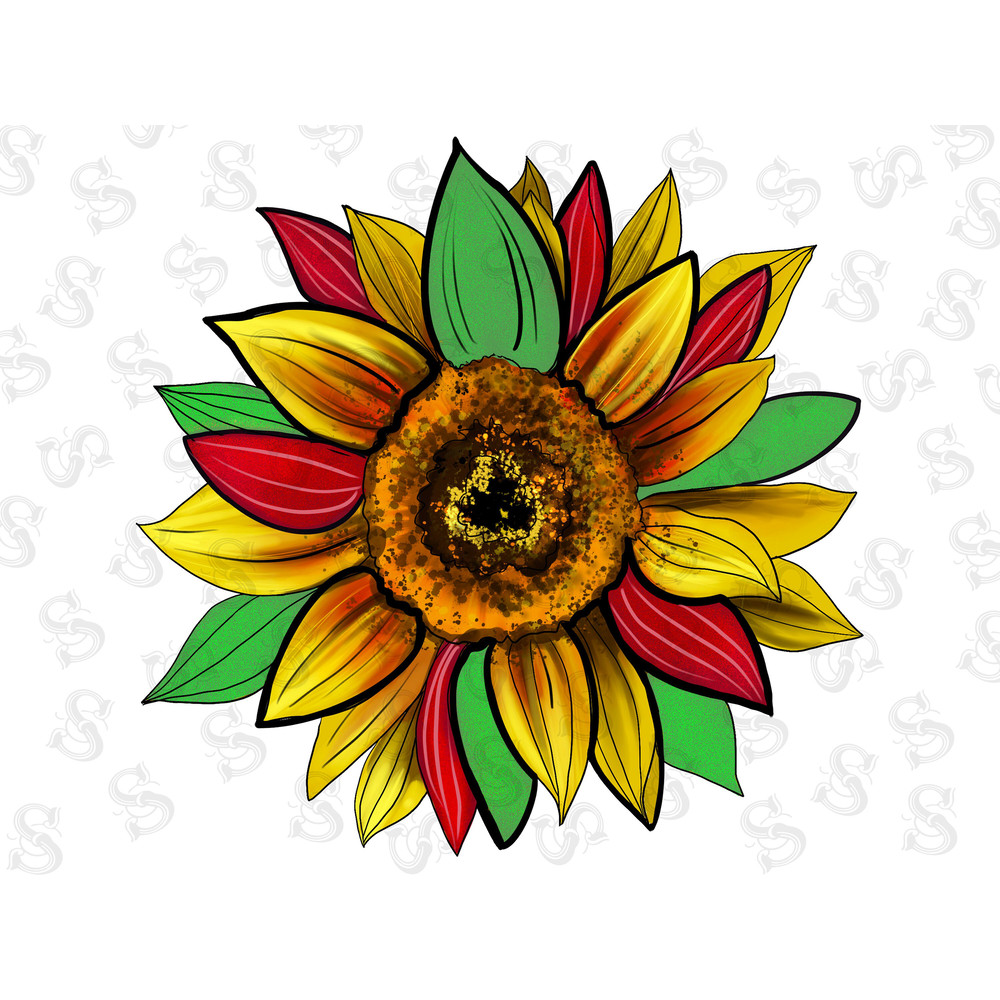 Western Sunflower Png Sublimation Design,Sunflower Png, Western Png, Glitter,Leopard, Cowhide Sunflower,Turquoise Sunflower,Digital Download - 1.jpg