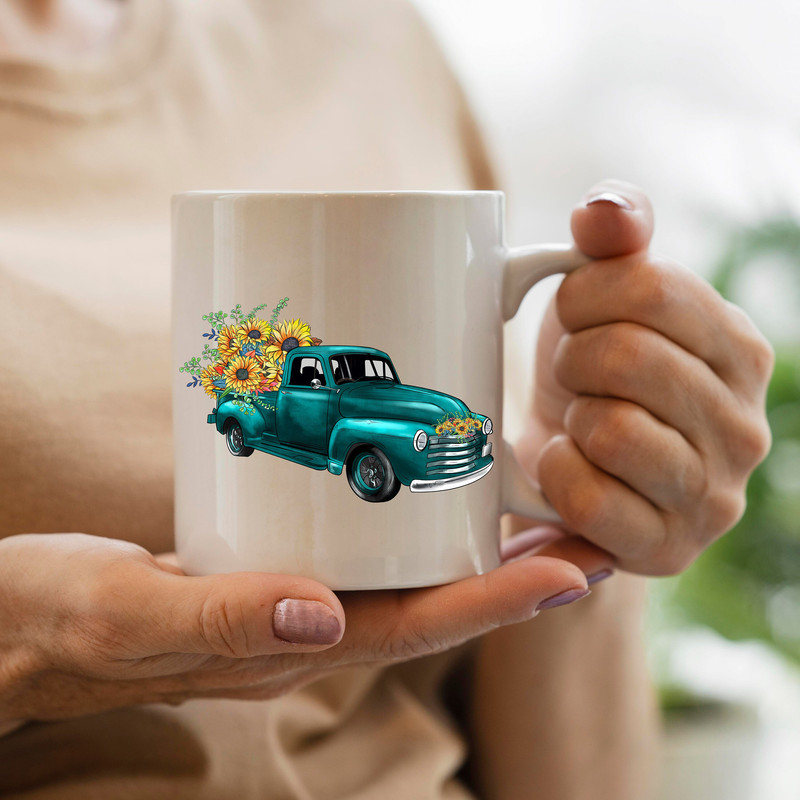 Western Turquoise Truck Png Sublimation Image,Digital Download, Old Turquoise Truck , Junkin Png, Graphic Clipart Sublimation Design - 3.jpg