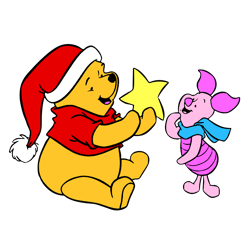 winnie the pooh, merry christmas svg