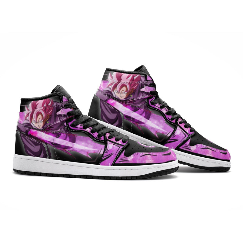 Goku Black Rose Dragon Ball JD1 Shoes, Goku Black Rose Jordan 1 Shoes, Dragon Ball Shoes, Dragon Ball Sneakers