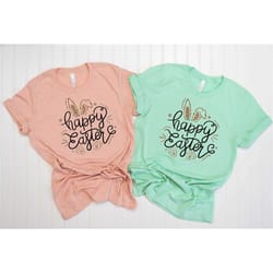 happy easter shirt, women easter shirt, cute easter shirt, easter shirt, happy easter, leopard easter bunny shirt, bunny