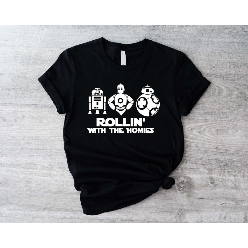 Rollin' With The Homies T-Shirt, Family Vacation Trip Matching Shirts, Cousins Funny Movie Party Shirt, Siblings Summer Road Trip Gift - 1.jpg