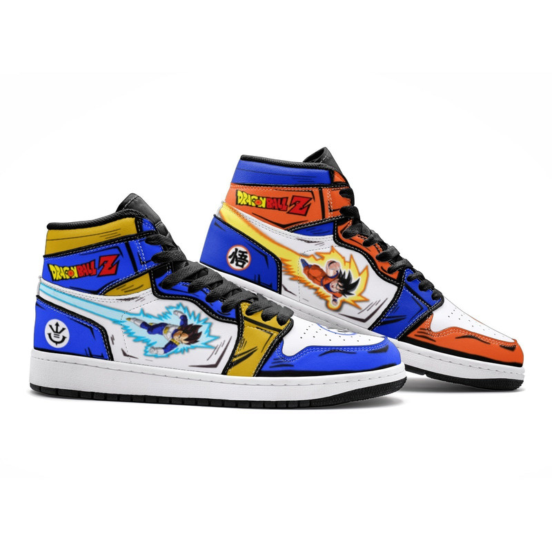 Goku and Vegeta Dragon Ball Z JD1 Shoes, Goku and Vegeta Jordan 1 Shoes, Dragon Ball Z Shoes Sneakers, Goku and Vegeta