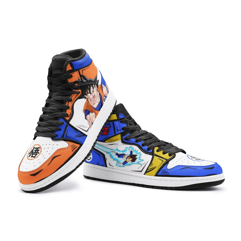 Goku and Vegeta Dragon Ball Z JD1 Shoes, Goku and Vegeta Jordan 1 Shoes, Dragon Ball Z Shoes Sneakers, Goku and Vegeta
