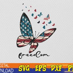 America Freedom Butterfly ,4th July svg, Patriotic svg, American Svg, Eps, Png, Dxf, Digital Download