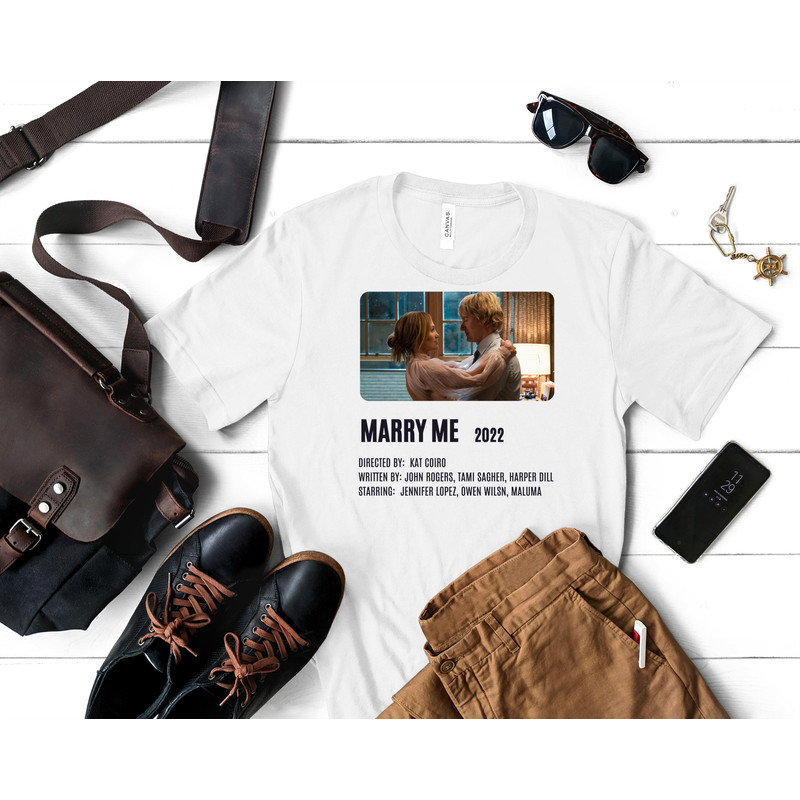 Marry Me Movie 2022 - Jlo & Owen Wilson Classic T-Shirt 2_White_White.jpg