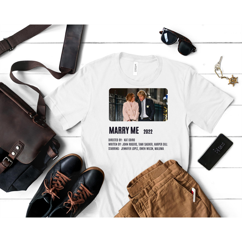 Marry Me Movie 2022 - Jlo & Owen Wilson Classic T-Shirt 3_White_White.jpg